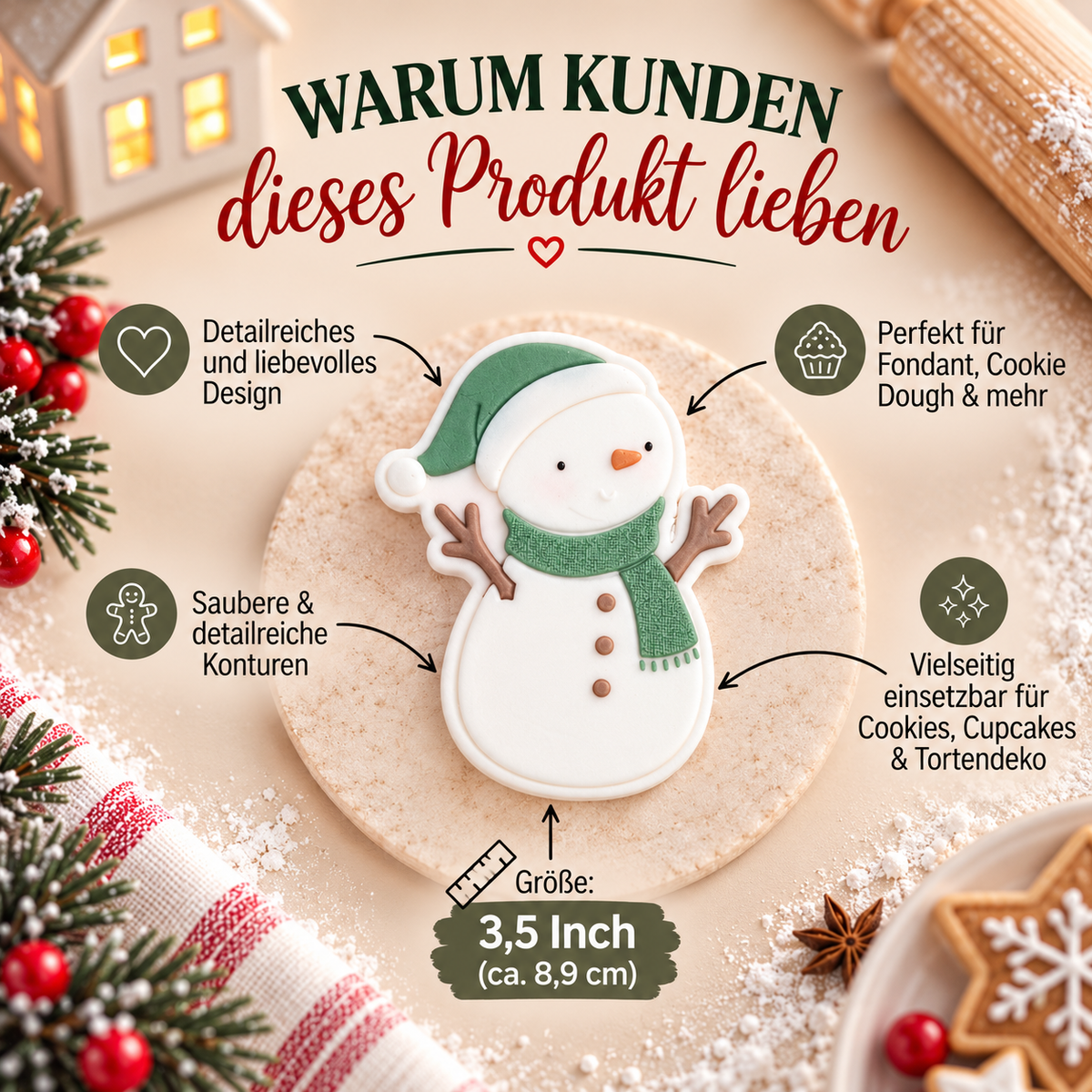Schneemann mit Schal