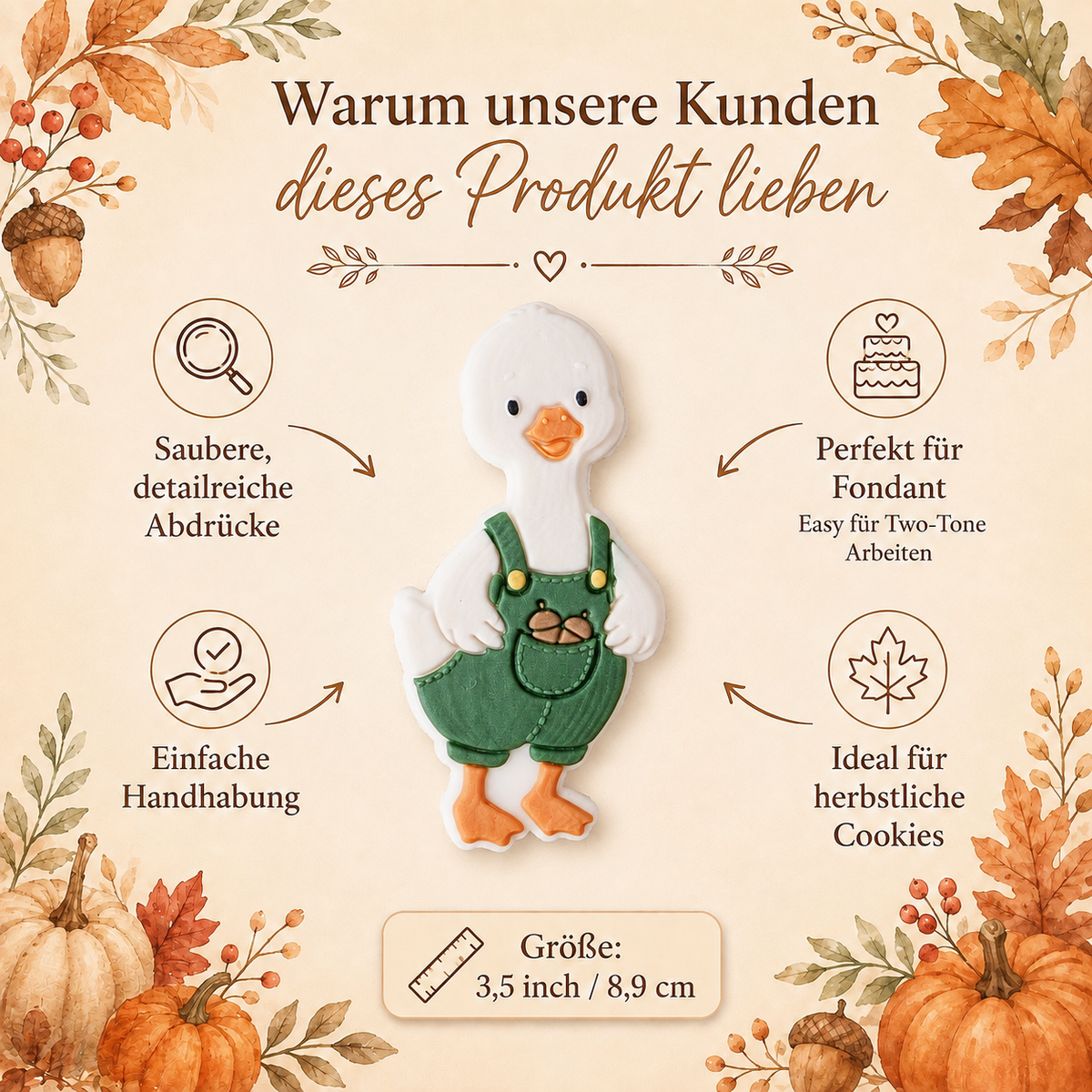 Gans mit Latzhose