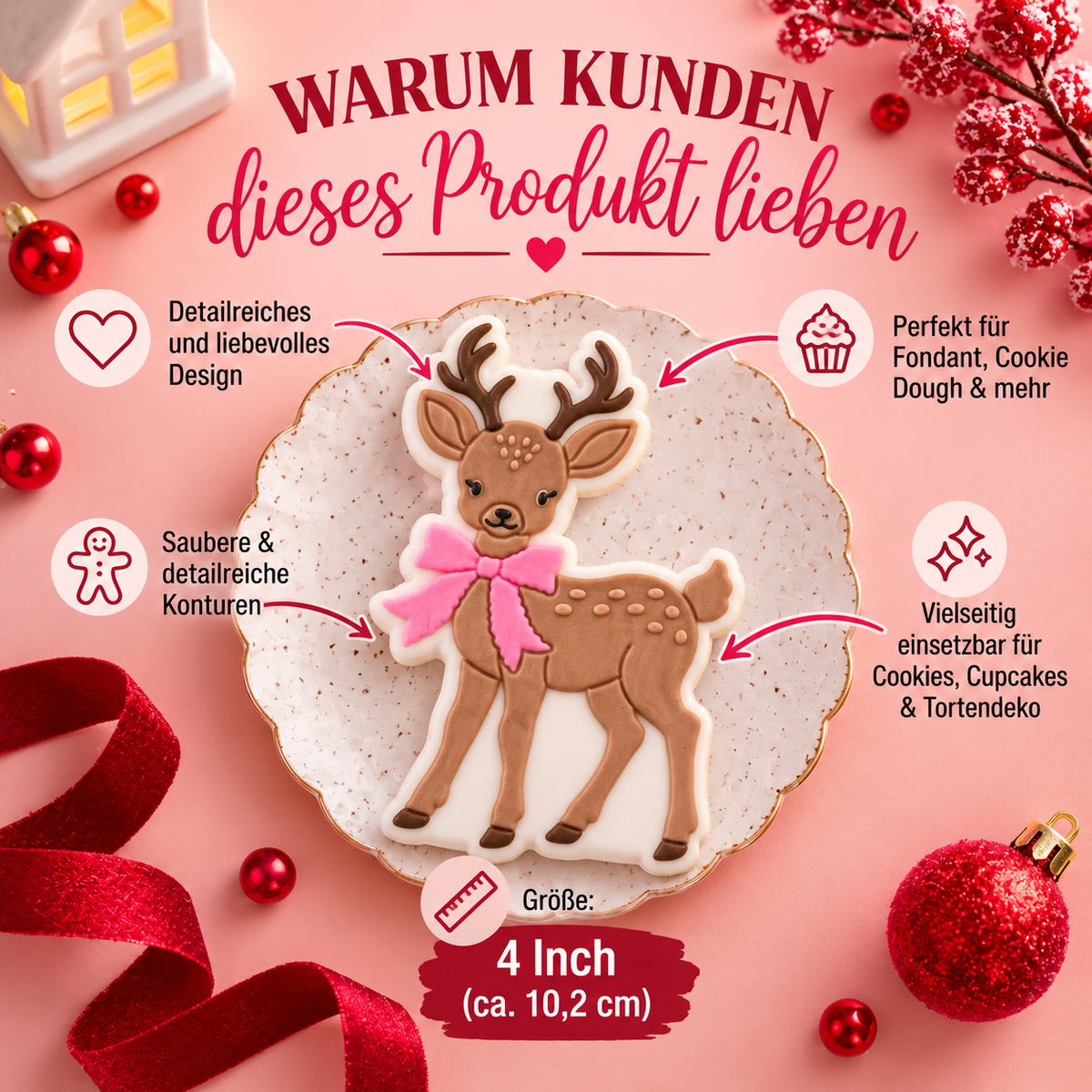 Reh mit Schleife
