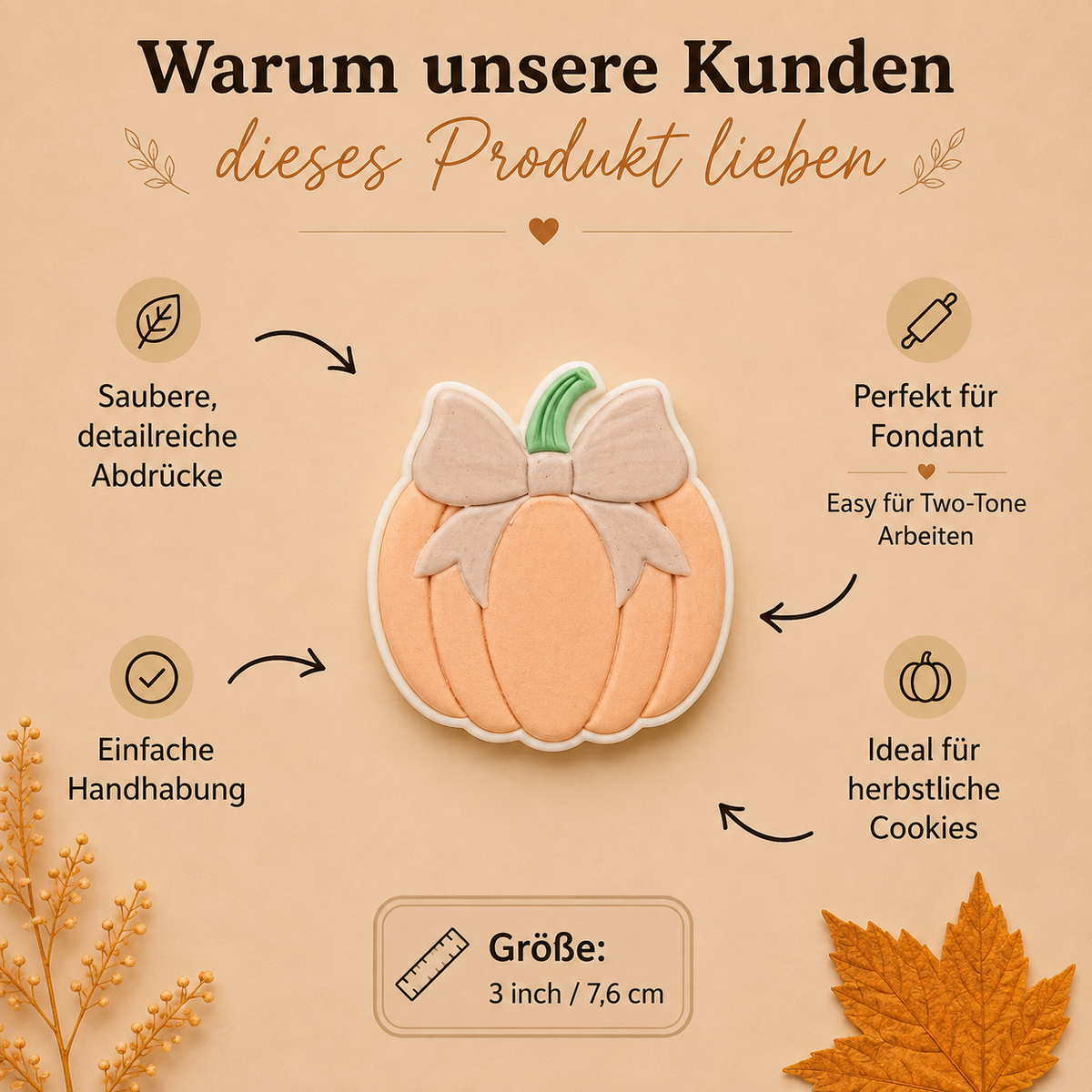 Kürbis mit Schleife