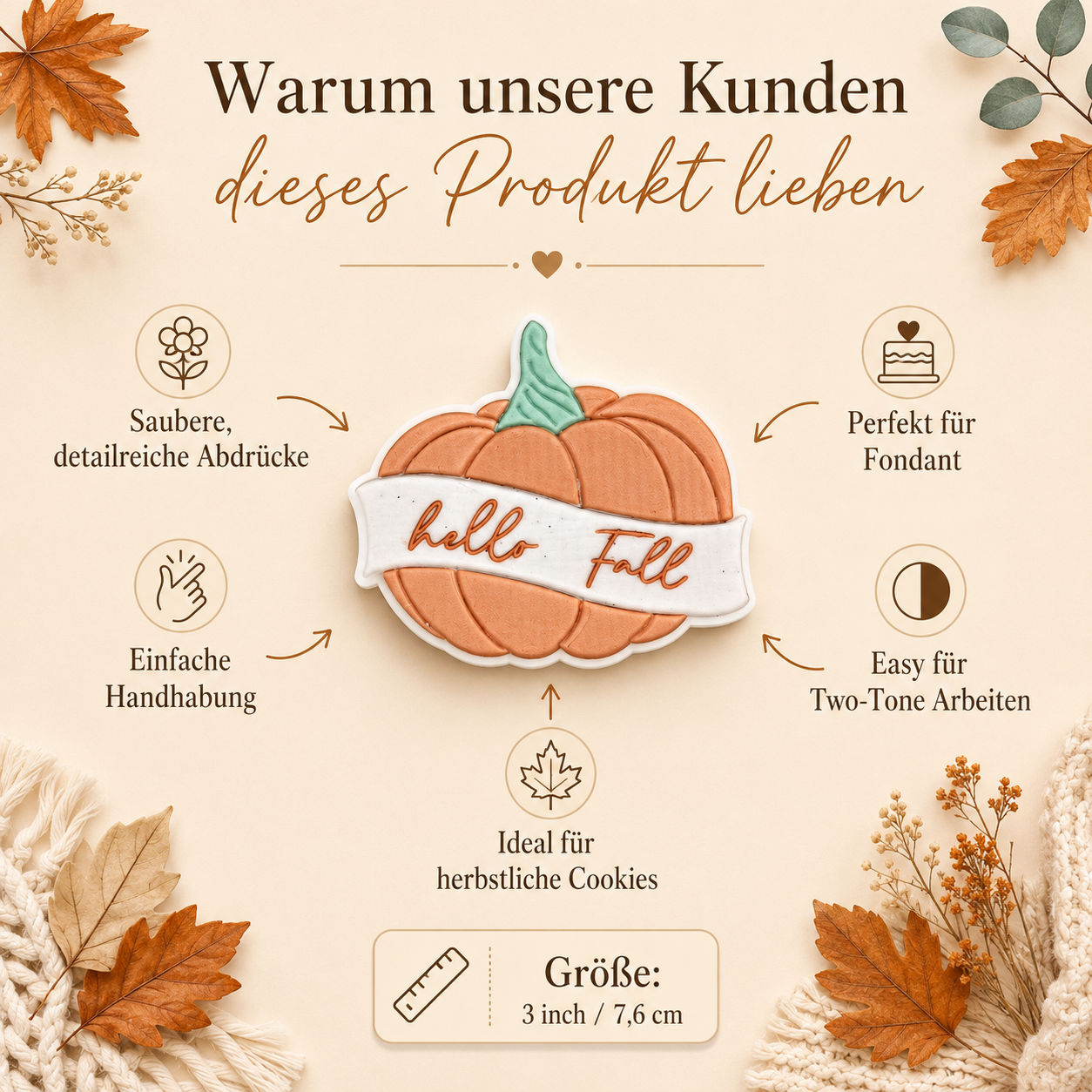 Kürbis Hello Fall Banner