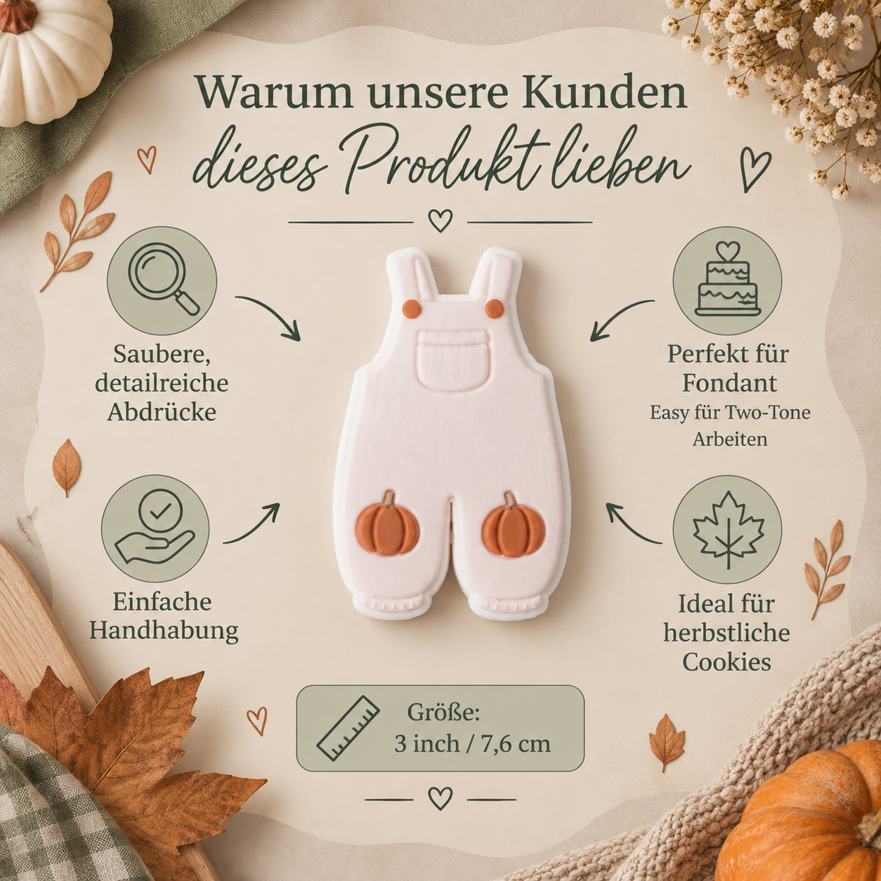 Latzhose mit Kürbissen