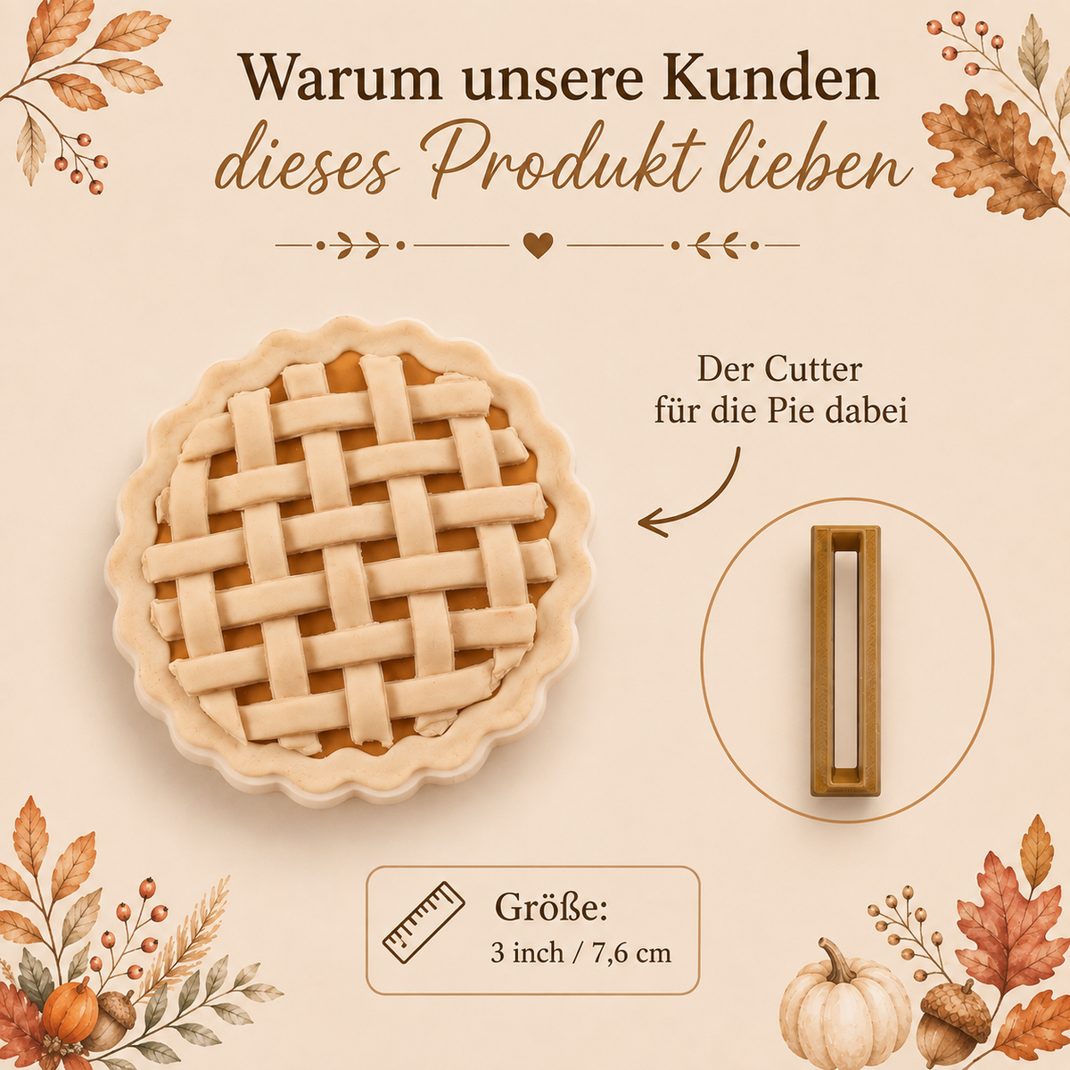 Gitter-Pie mit Streifen-Cutter