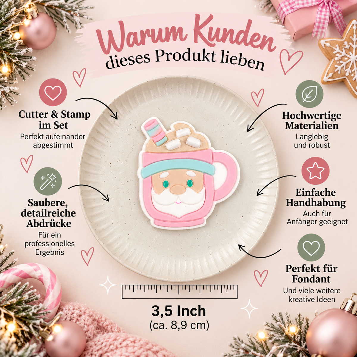 Weihnachtsmann-Tasse mit Kakao