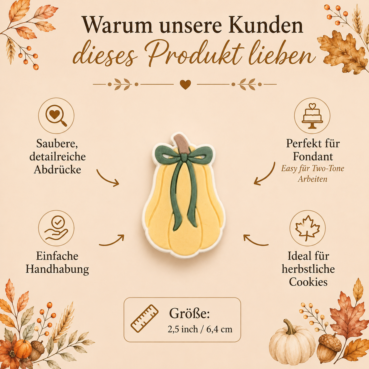 Butternut-Kürbis mit Schleife