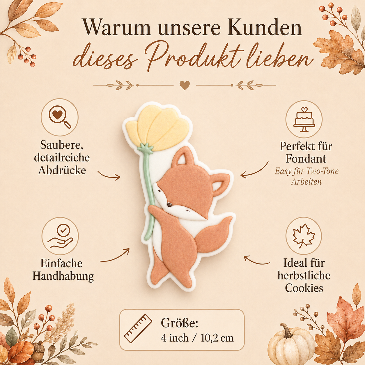 Fuchs mit Blume