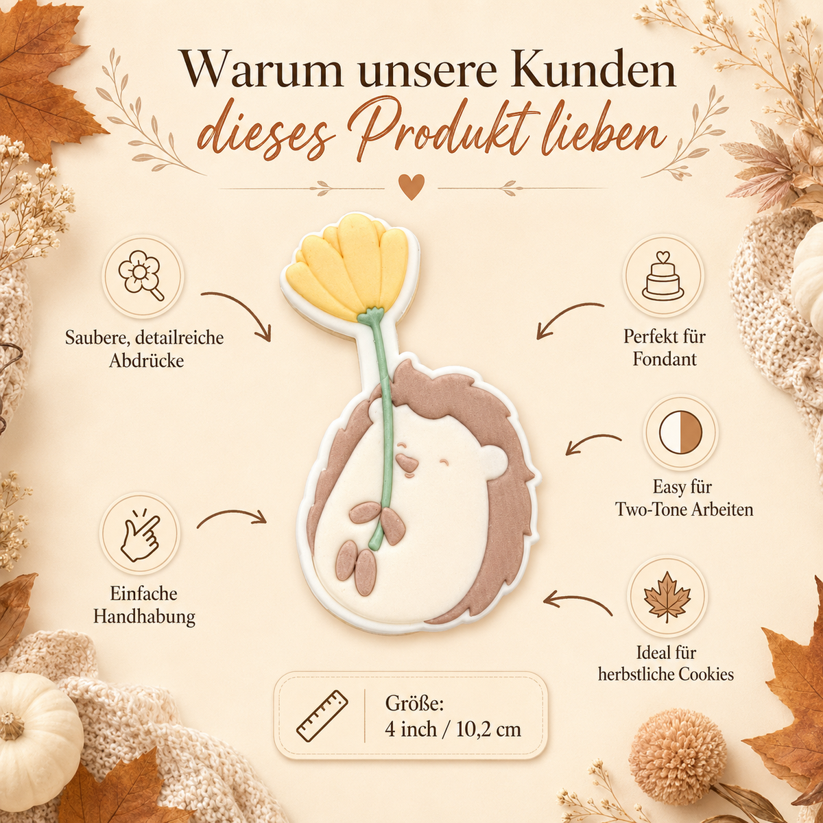 Igel mit Blume