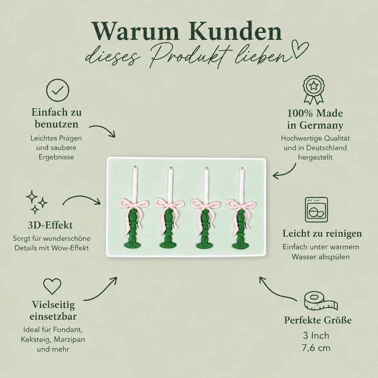 Kerzenständer mit Schleife