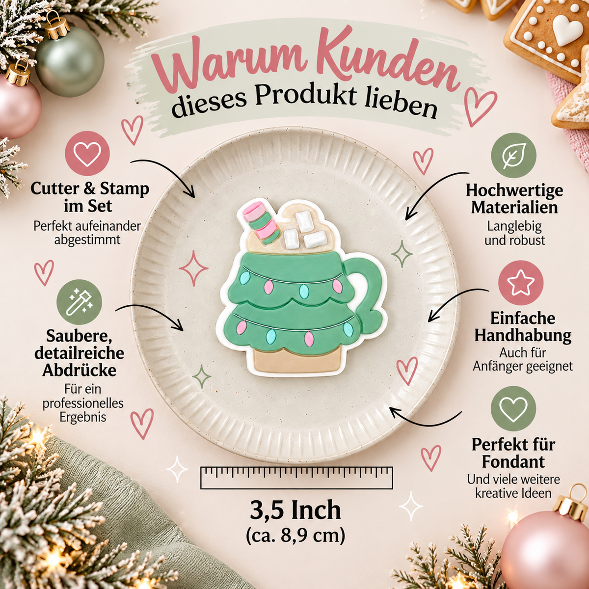 Tannenbaum-Tasse mit Kakao