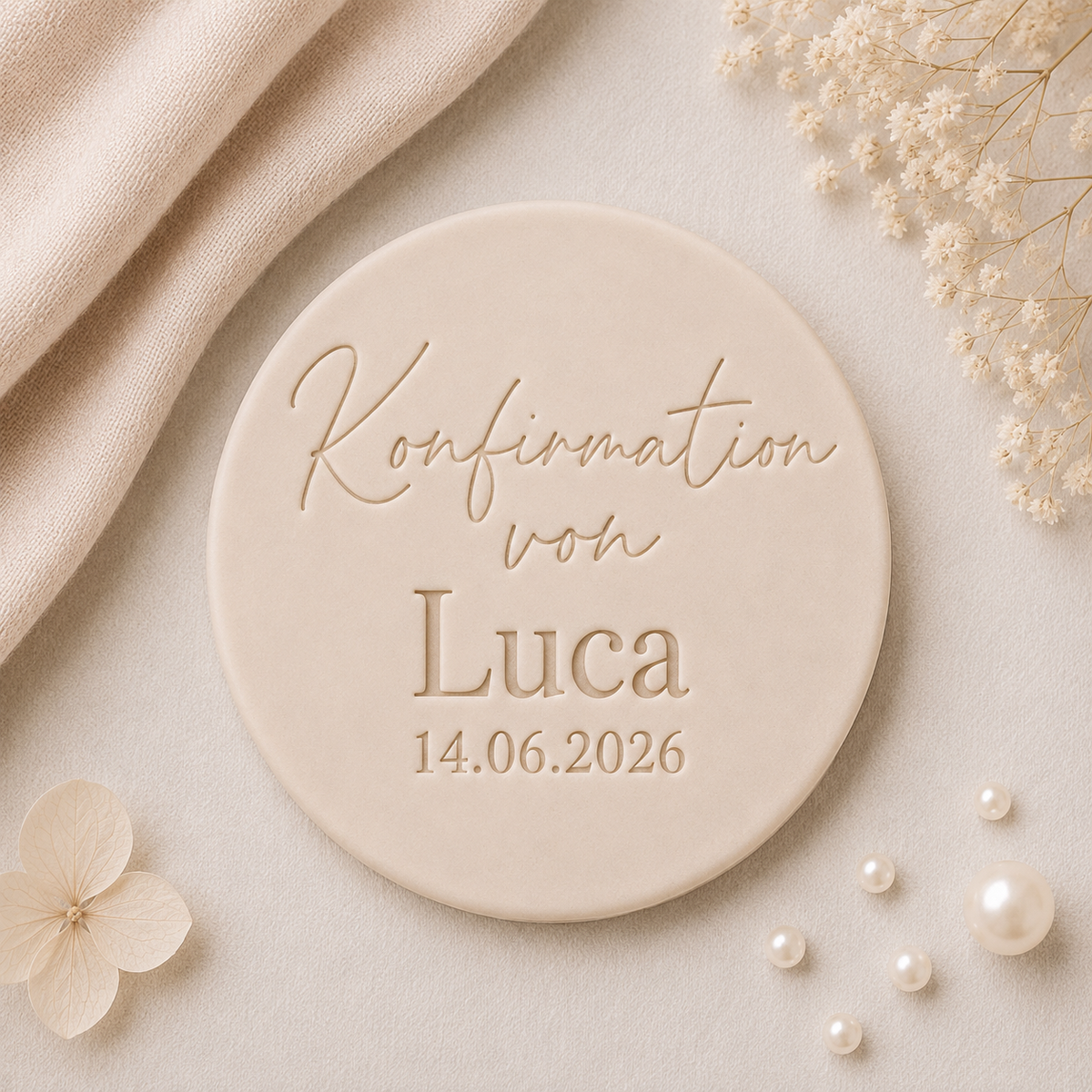 Konfirmation mit Name und Datum Personalisiert