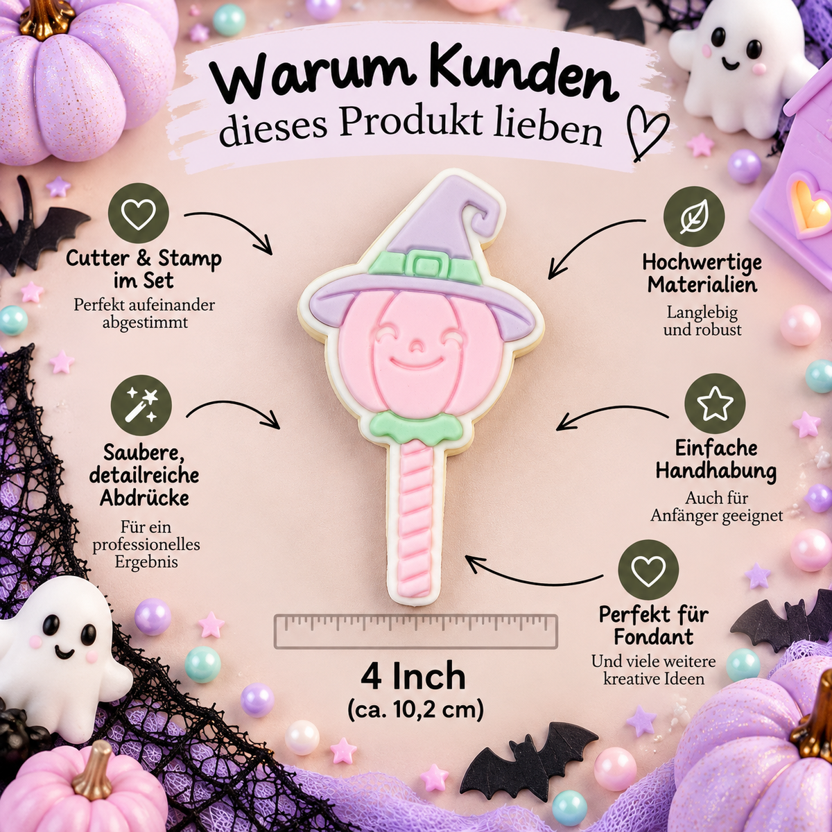 Kürbis-Hexen-Lolli