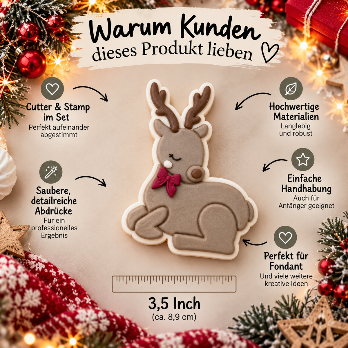 Liegendes Rentier