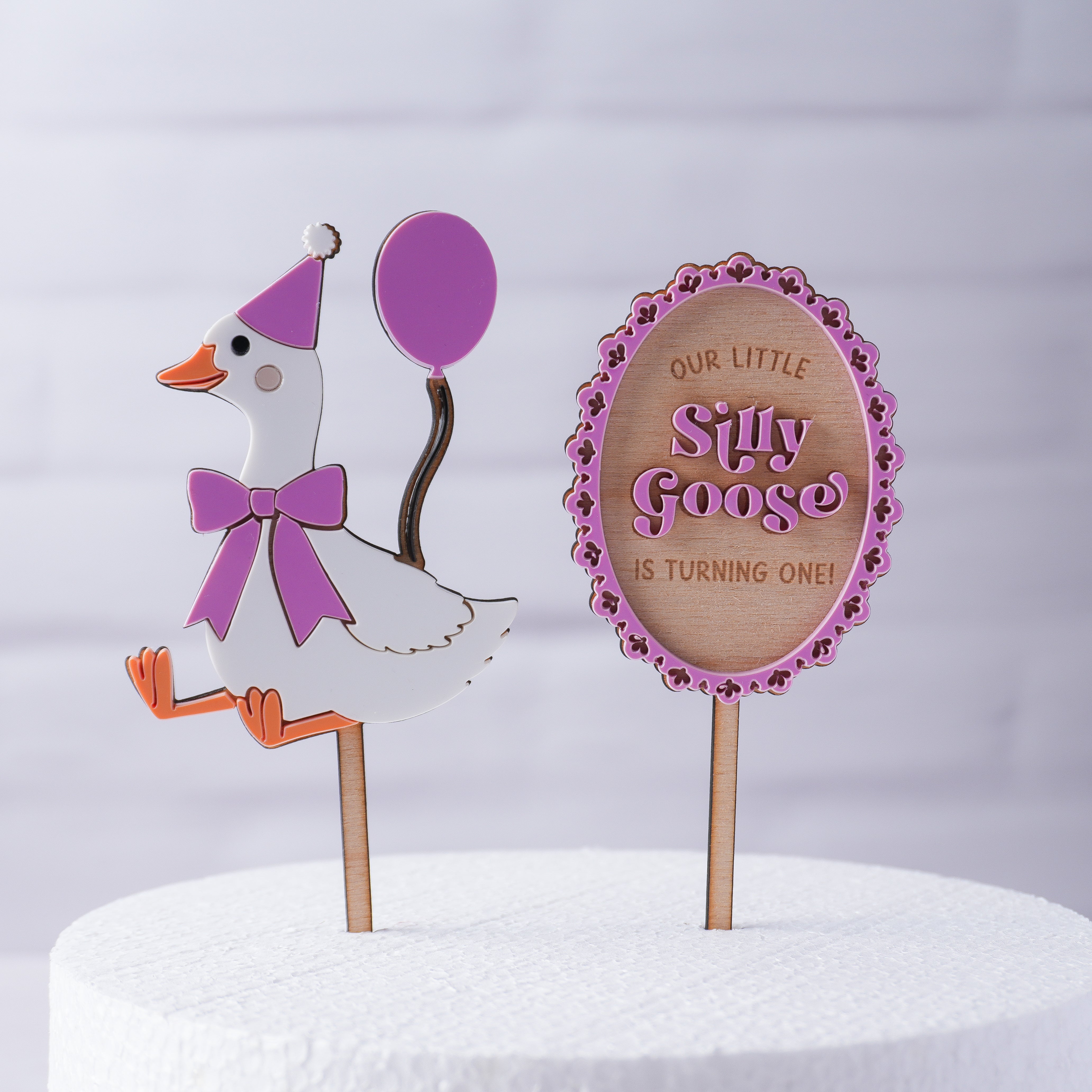 Silly Goose Cake Topper