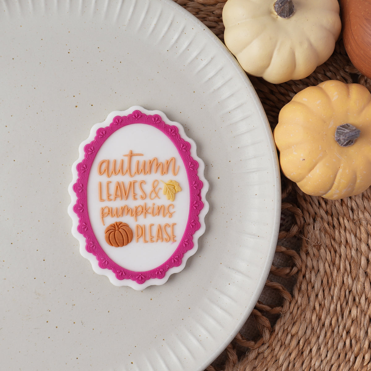Autumn Leaves & Pumpkins Please Schild