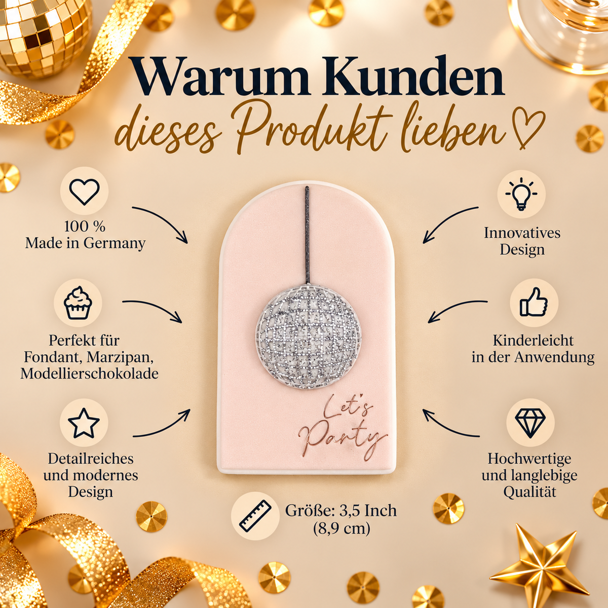 Frame mit 3D Discokugel