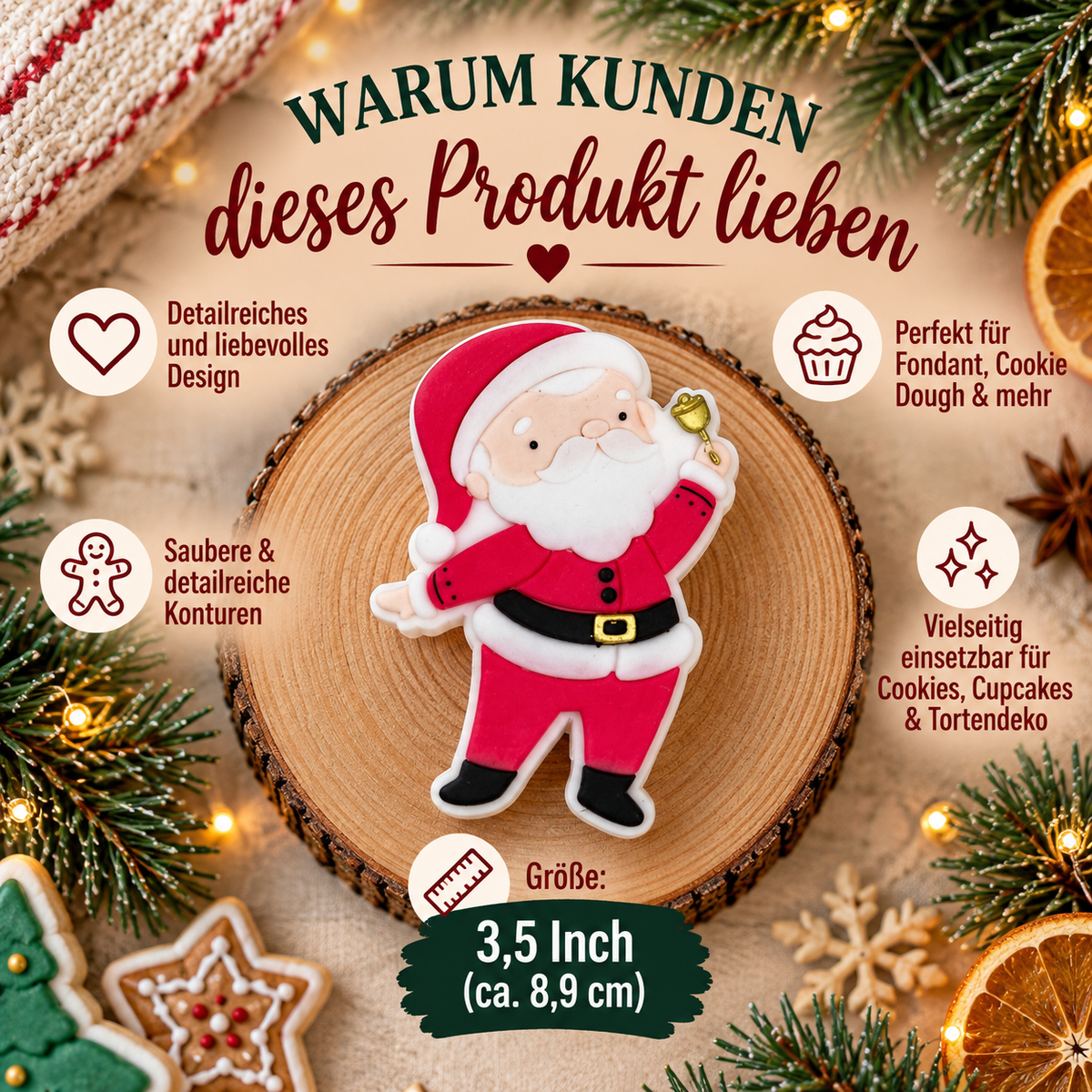 Weihnachtsmann mit Glocke