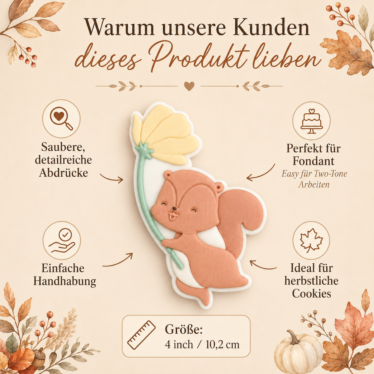 Eichhörnchen mit Blume