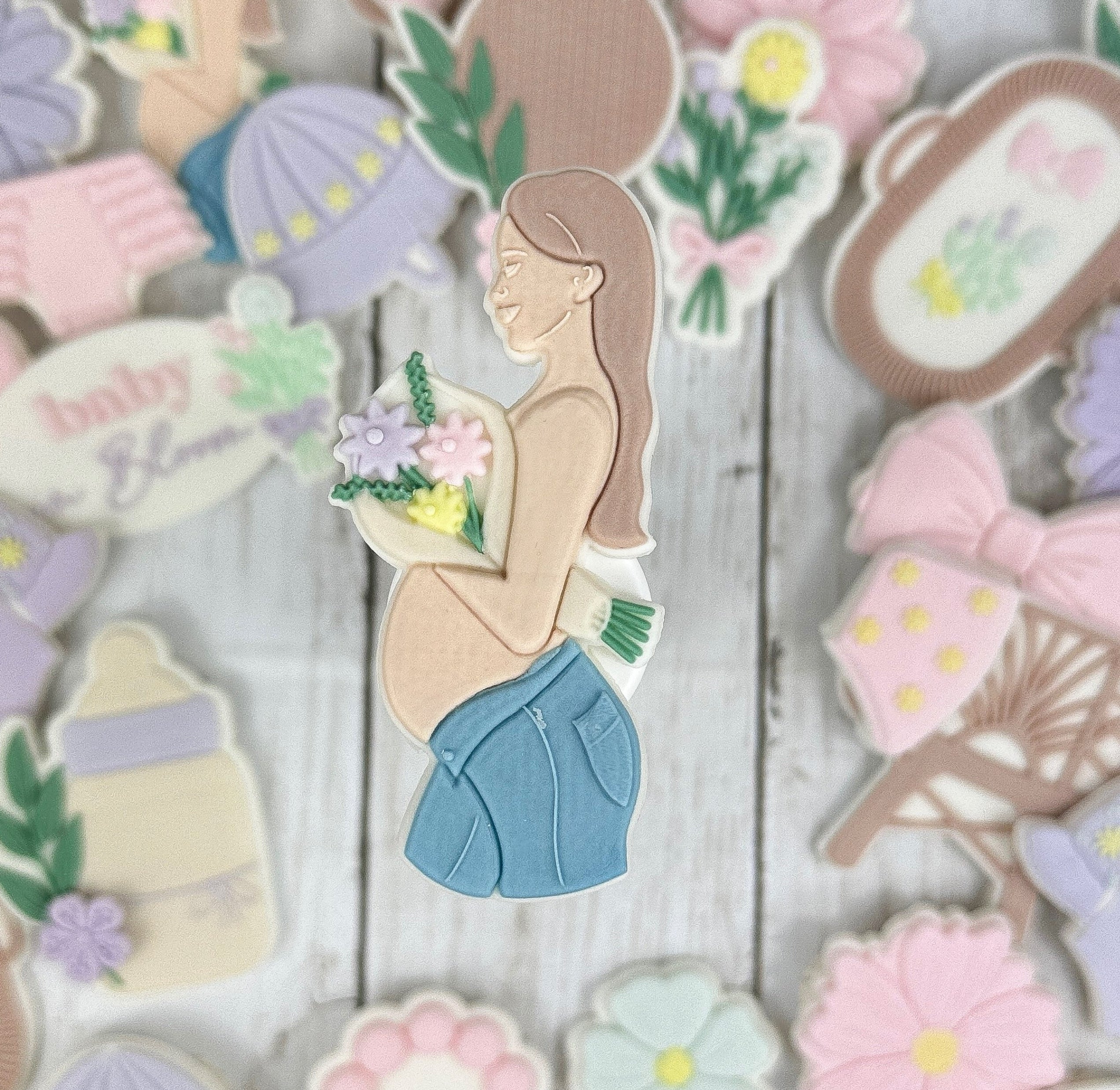 Pregnant Woman Floral